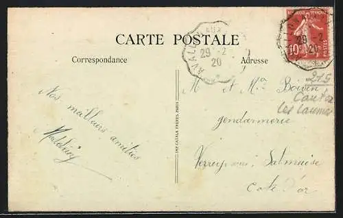 AK Pouillenay, La Rue Principale, Strassenpartie