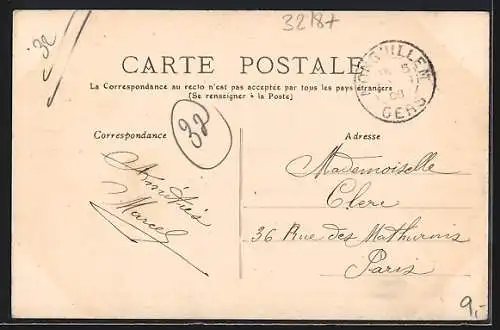 AK Monguilhem /Gers, Avenue du Midour