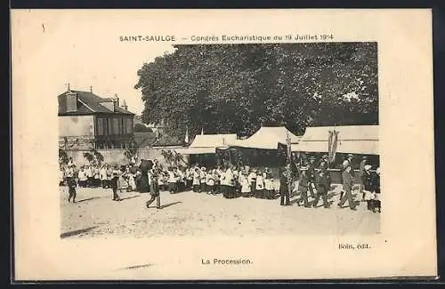 AK Saint-Saulge, La Procession