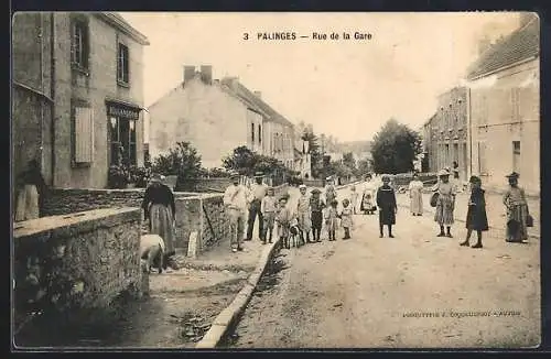 AK Palinges, Rue de la Gare