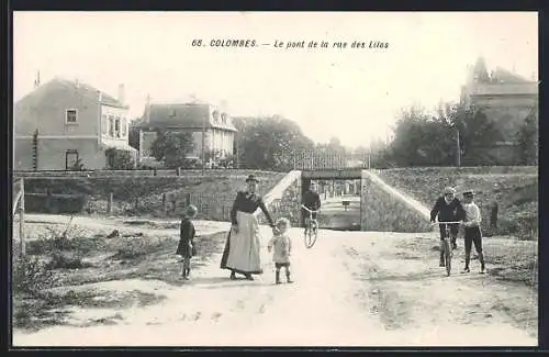 AK Colombes, Le pont de la rue des Lilas