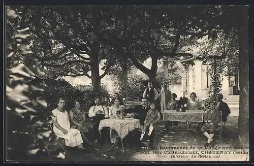 AK Châtenay-sur-Seine, Hotel-Restaurant de la Vallée, Rue Chateaubriand, Interieur du Restaurant