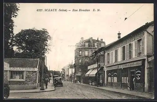 AK Sceaux, Rue Houdan, Hôtel-Restaurant de la Gare