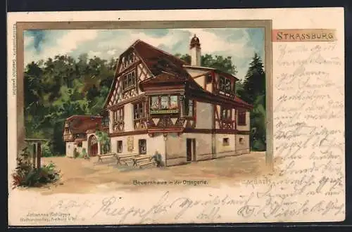 Künstler-AK Carl Münch: Strassburg, Bauernhaus in der Orangerie