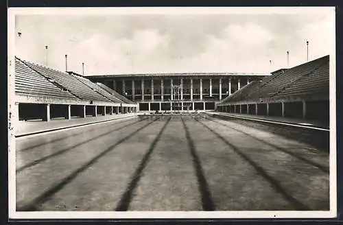 AK Berlin, Olympiade 1936, Reichssportfeld, Schwimmstadion mit Blick auf deutsche Kampfbahn