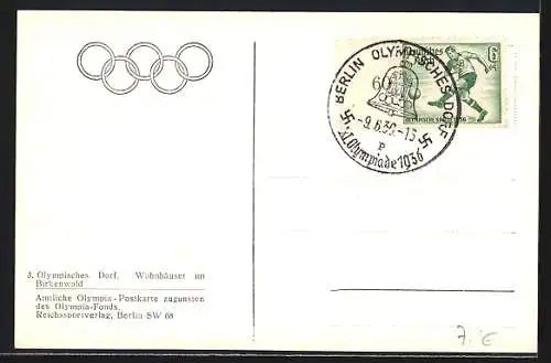 AK Dallgow, Olympisches Dorf, Wohnhäuser im Birkenwald