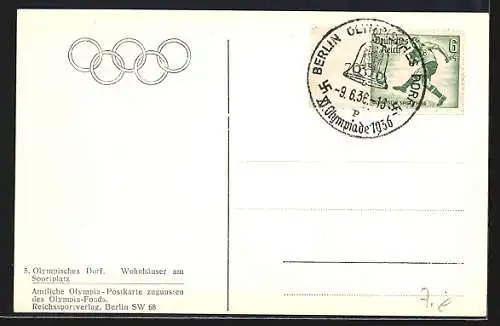 AK Döberitz / Dallgow, Olympisches Dorf, Wohnhäuser am Sportplatz