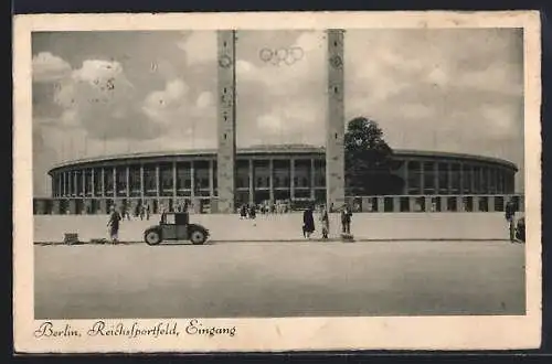 AK Berlin, Einhgang zum Reichssportfeld, Olympia