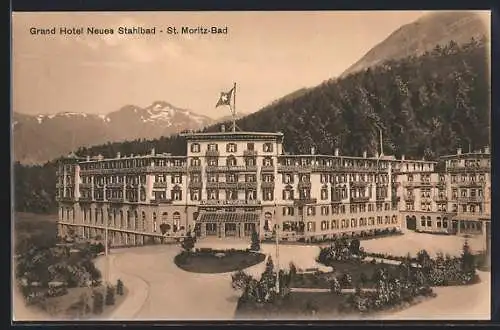 AK St. Moritz-Bad, Grand Hotel neues Stahlbad