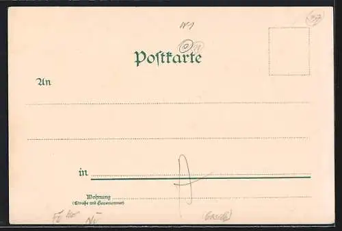 Lithographie Wien, Am Hof, Marktleben vor dem Radetzky-Denkmal