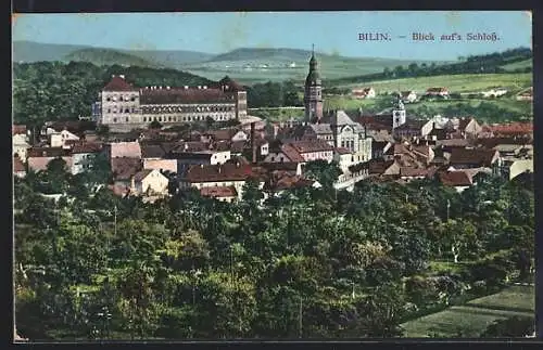 AK Bilin, Blick auf das Schloss