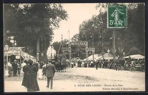 AK Saint-Germain-en-Laye, Fête des Loges, Entrée de la Fête