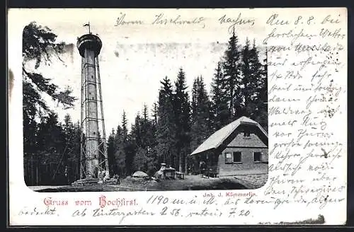 AK Saig, Gasthaus Kümmerlin und Aussichtsturm