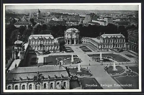 AK Dresden, Zwinger, Totalansicht