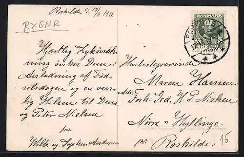 AK Pferdeschlitten fährt ab