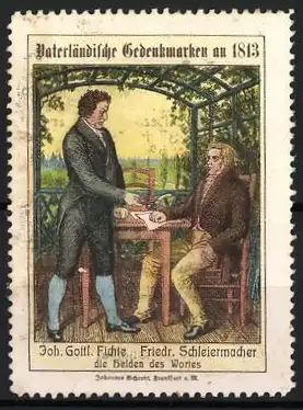 Reklamemarke 1813, Vaterländische Gedenkmarken, Helden des Wortes Friedrich Schleiermacher & Joh. Gottl. Fichte