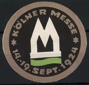 Reklamemarke Köln, Kölner Messe 14.-19. Sept. 1924, stilisiertes M-Logo