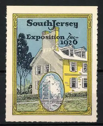 Reklamemarke South Jersey, Exposition Inc. 1926, Pomona Hall