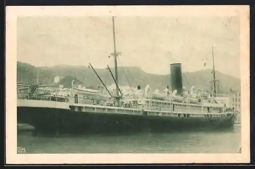 AK Port-Vendres, Le Gouverneur-Général-Gamboin à quai