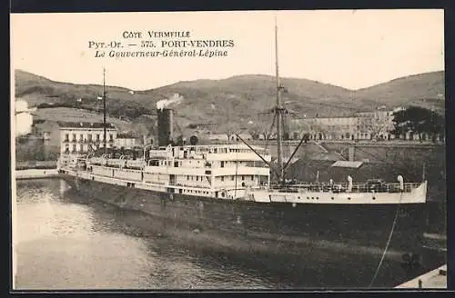 AK Port-Vendres, Passagierschiff Gouverneur-Général-Lépine