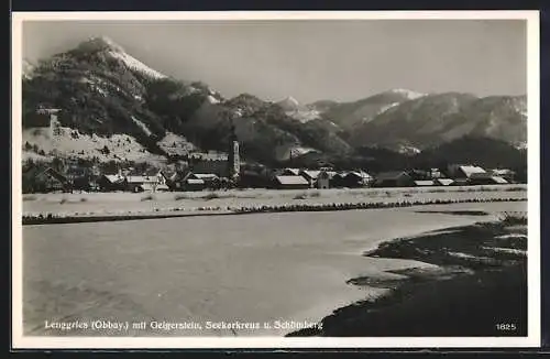 AK Lenggries / Oberbayern, Geigerstein, Seekarkreuz u. Schömberg