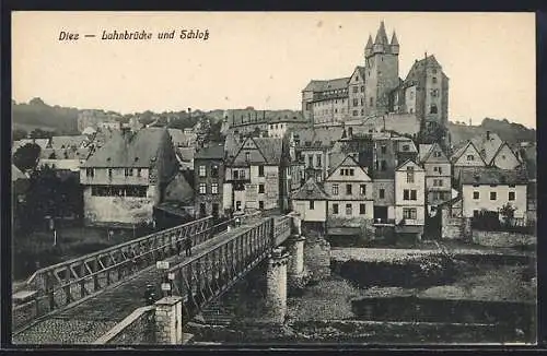 AK Diez, Lahnbrücke und Schloss