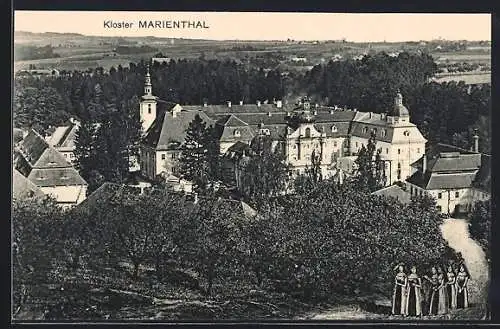 AK Mariental / Ostritz, Blick auf das Kloster