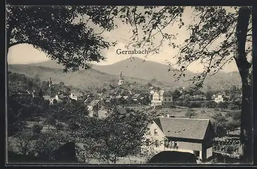 AK Gernsbach, Teilansicht vom Wald aus