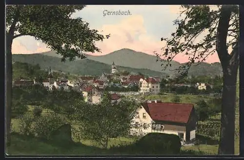 AK Gernsbach, Teilansicht vom Wald aus