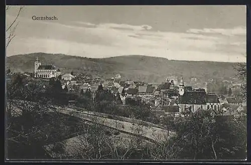 AK Gernsbach, Ansicht vom Wald aus