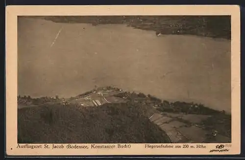 AK Konstanz-St. Jakob / Bodensee, Fliegeraufnahme der Konstanzer Bucht