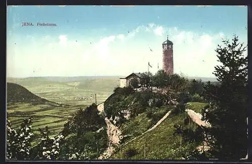 AK Jena, Panorama mit Fuchsturm