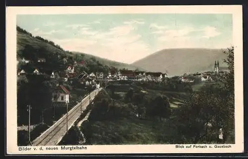 AK Forbach, Gausbach mit der Murgtalbahn