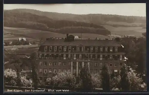 AK Bad Eilsen, Fürstenhof, Blick vom Wald