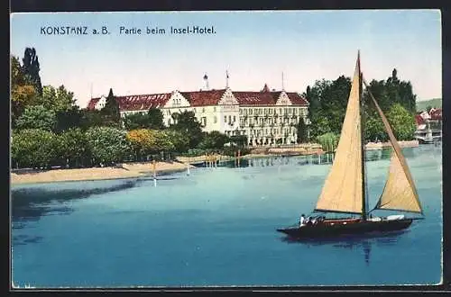 AK Konstanz a. B., Partie beim Insel-Hotel