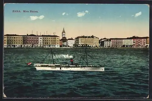 AK Zara, Riva Nuova, Dampfschiff, Panorama