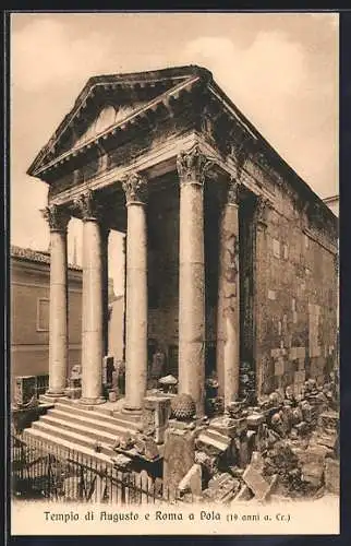 AK Pola, Tempio di Augusto e Roma