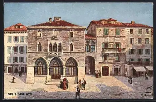 Künstler-AK Split, Palazzo Comunale