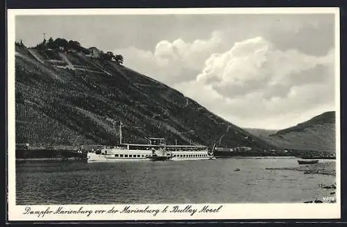 AK Dampfer Marienburg auf der Mosel vor der Marienburg b. Bullay