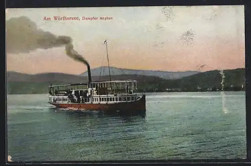 AK Dampfer Neptun auf dem Wörthersee