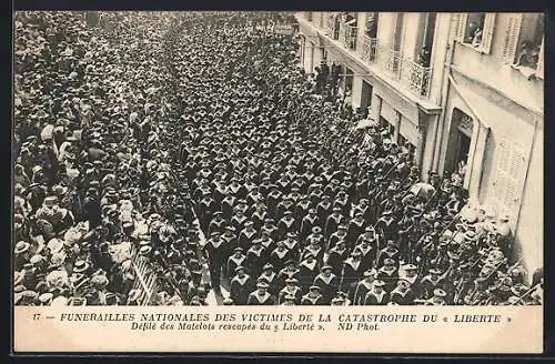 AK Funerailles Natioales des Victimes de la Catastrophe du Liberté