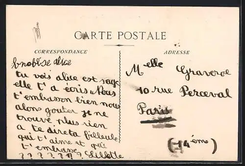 AK Hydro-Aéroplane survolant le Croiseur La Foudre, Kriegsschiff