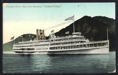 AK Hudson Rover Day Line Steamer Robert Fulton