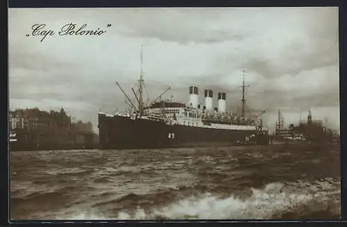 AK Passagierschiff, Cap Polonia im Hafen