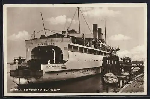 AK Sassnitz, Schweden-Fährschiff Preussen im Hafen