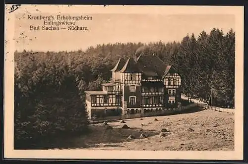 AK Bad Sachsa /Südharz, Kronberg`s Erholungsheim Eulingswiese