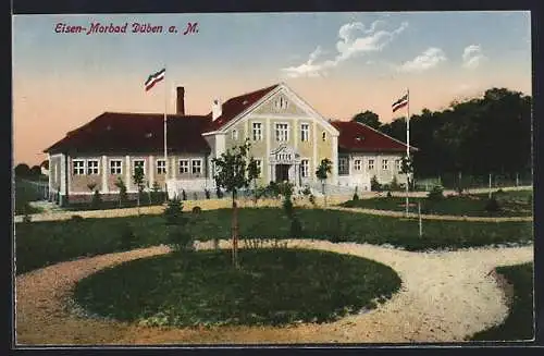 AK Düben a. M., Anlagen am Moorbad-Kurhaus