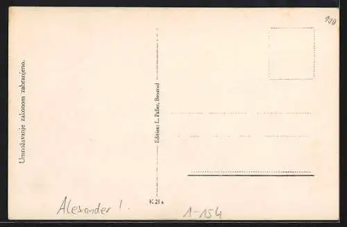 AK König Alexander I. von Jugoslawien mit seiner Familie