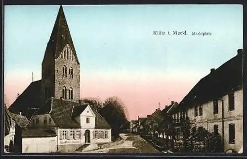 AK Klütz i. Meckl., Kirche am Marktplatz