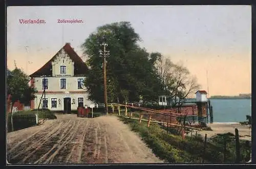AK Hamburg-Vierlande, Blick auf Gasthof zum Zollenspieker, Bes. J. Fölsch